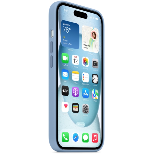 მობილურის ქეისი Apple MT0Y3ZM/A, For iPhone 15, Cover, Winter Blue