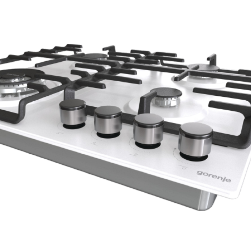 ჩასაშენებელი გაზის ქურის ზედაპირი Gorenje GW642SYW Simplicity, Built-in Gas Cooktop, White