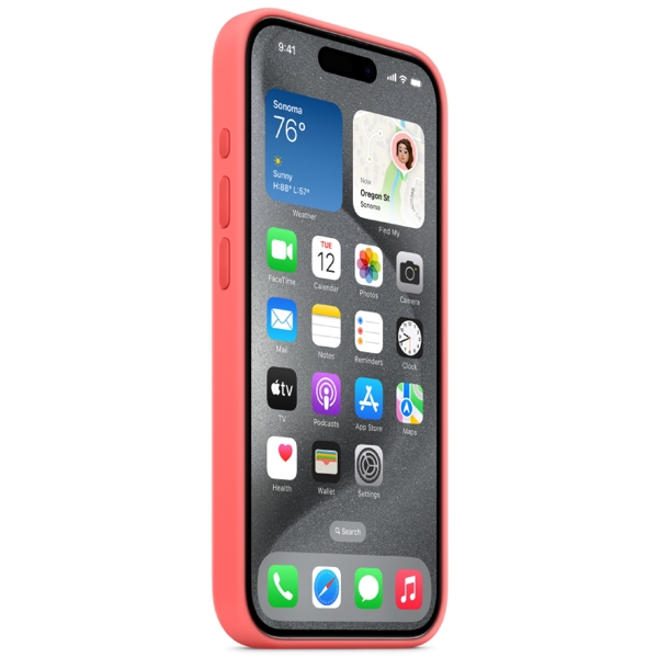 მობილურის ქეისი Apple MT1G3ZM/A, For iPhone 15 Pro, Cover, Guava