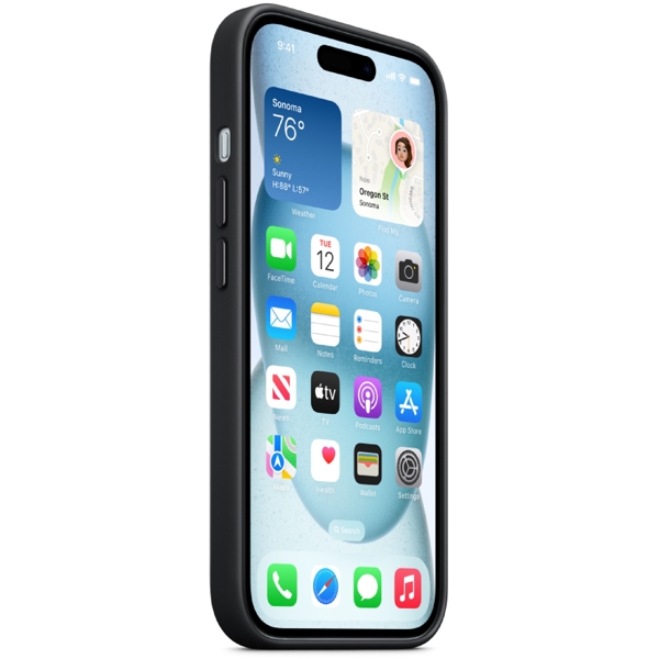 მობილურის ქეისი Apple MT423ZM/A, For iPhone 15 Plus, Cover, Black