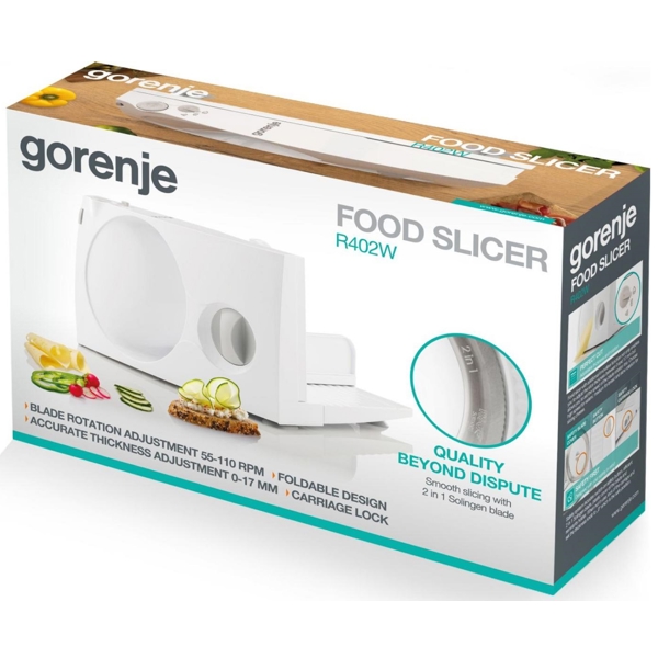 Gorenje R402W, 100W, Slicer, White