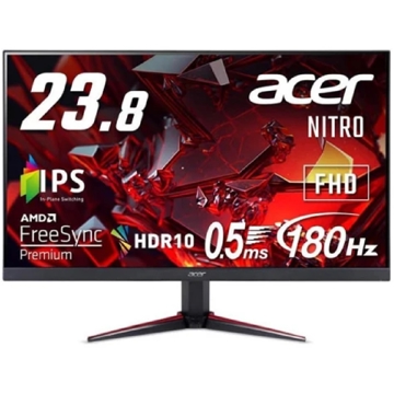 მონიტორი Acer UM.QV0EE.304 Nitro, 23.8", Monitor, FHD, IPS, HDMI, DP, Black