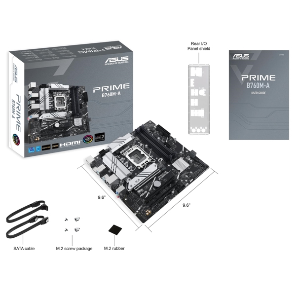 დედა დაფა Asus 90MB1EK0-M0EAYC B760M-A-CSM Prime, LGA1700, DDR5, 128GB