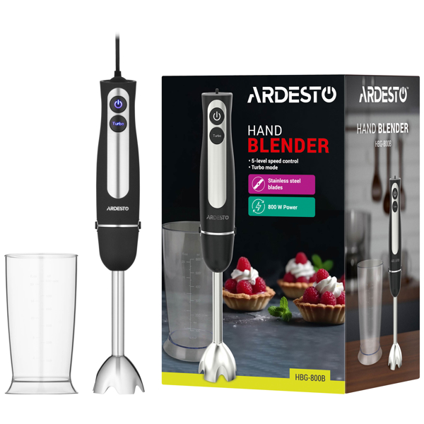 Ardesto HBG-800B, 800W, 600Ml, Blender, Black