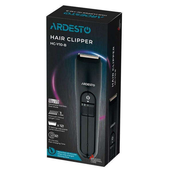 თმის საკრეჭი Ardesto HC-Y10-B, Hair Trimmer, Black