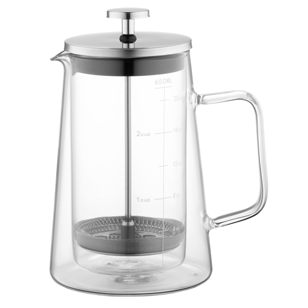 Ardesto AR1906DW BLACK MARS, 600ml, French Press, Transparent