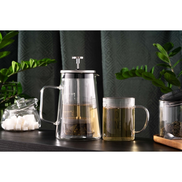 ჩაიდანი Ardesto AR1906DW BLACK MARS, 600ml, French Press, Transparent