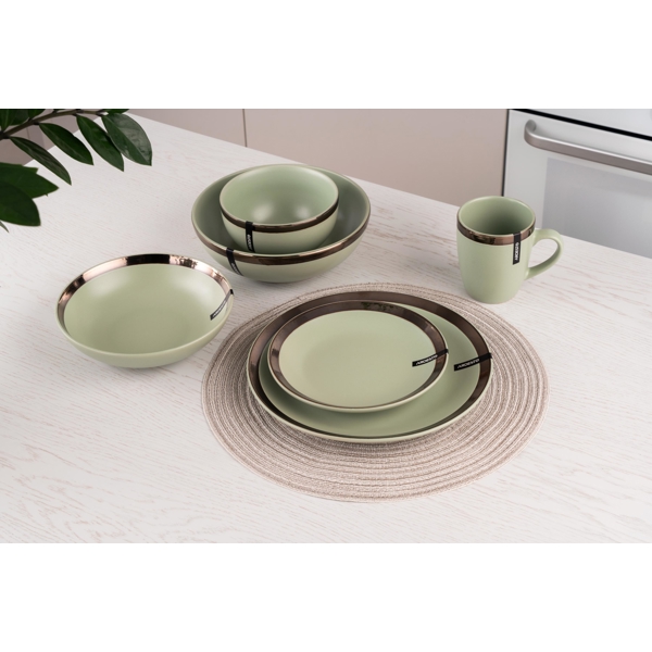 Ardesto AR2922LGC Salad Bowl Liguria, 22cm, Green