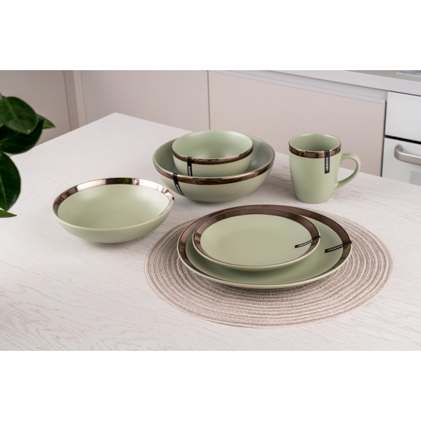 Ardesto AR2922LGC Salad Bowl Liguria, 22cm, Green