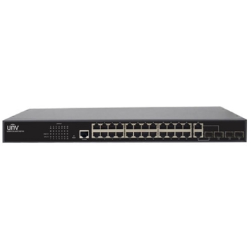 Uniview NSW5110-24GT4GP-IN, 24-Port Gigabit, Switch, Black