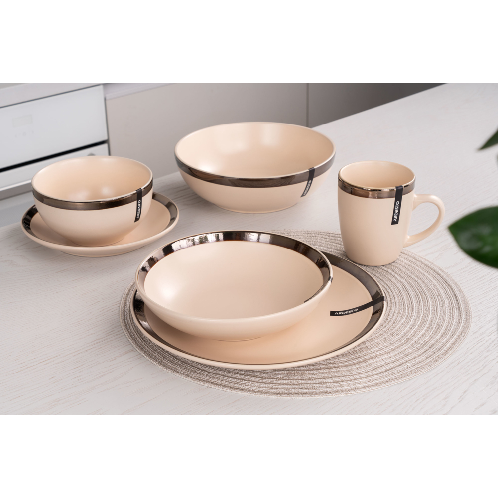 Ardesto AR2926LCC Dinner plate Liguria, 26cm, Cream