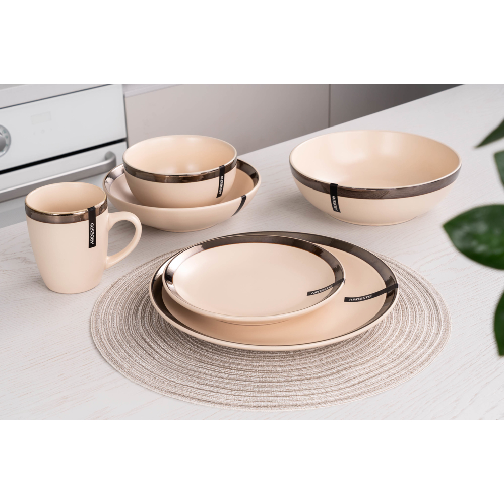 თეფში Ardesto AR2926LCC Dinner plate Liguria, 26cm, Cream