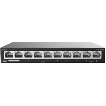 სვიჩი Uniview NSW2020-10T-POE-IN, 8-Port, PoE+ Switch, Black