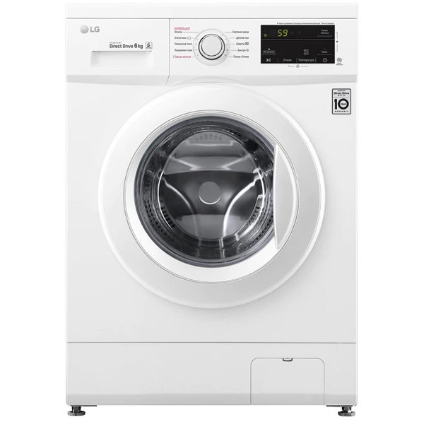 სარეცხი მანქანა LG F2J3NYL3W.ABWPMER, 6Kg, A, 1200Rpm, 73Db, Washing Machine, White