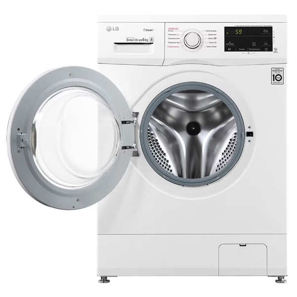 სარეცხი მანქანა LG F2J3NYL3W.ABWPMER, 6Kg, A, 1200Rpm, 73Db, Washing Machine, White