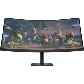 HP 780K8E9 Omen, 34", Curved Monitor, WQHD, VA, HDMI, DP, 3.5mm, Black