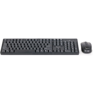 Gembird KBS-W-01, Wireless, USB, Keyboard And Mouse, Black