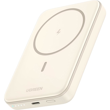 პორტატული დამტენი UGREEN PB561 (25208), 10000mAh, Type-C, Magnetic Power Bank, Beige