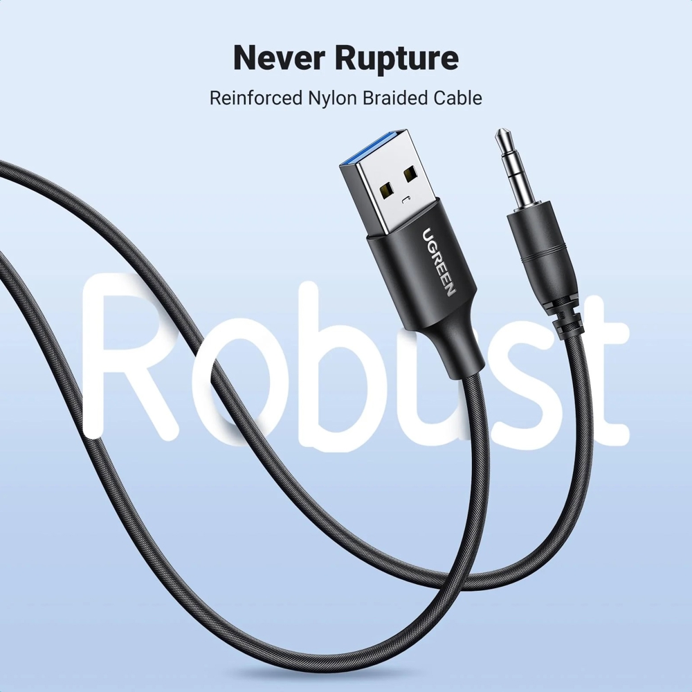 UGREEN CM723 (35002), Bluetooth 5.4 Aux Car Adapter, Black