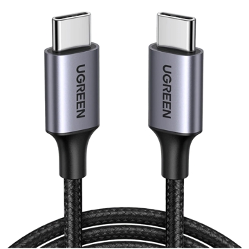 USB კაბელი UGREEN US261(50149), 60W, USB-C To USB-C, 0.5m, Grey