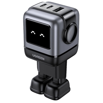 UGREEN CD361 (25685B) Nexode Uno RobotGaN, 65W, USB, Type-C, Black/Grey