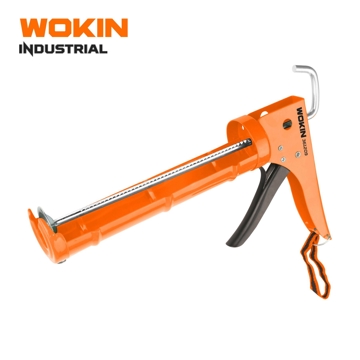 Wokin 361209, 225mm, 9″, 3-IN-1 (INDUSTRIAL) Heavy Caulking Gun, Orange