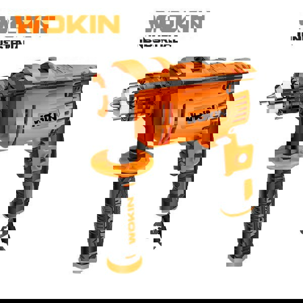 ბურღი Wokin 784108, 850W, 3000Rpm, Hammer Drill, Black/Orange 