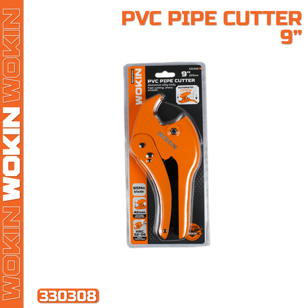 Wokin 330308, 225mm, PVC Pipe Cutter, Orange