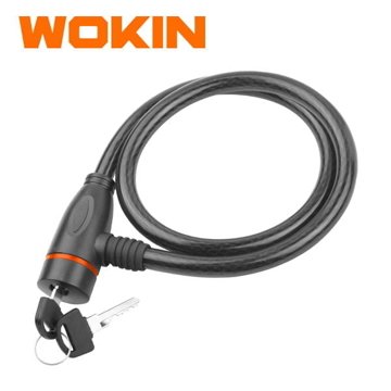 ველოსიპედის საკეტი Wokin 661080, 12X800MM Bike Lock, Black