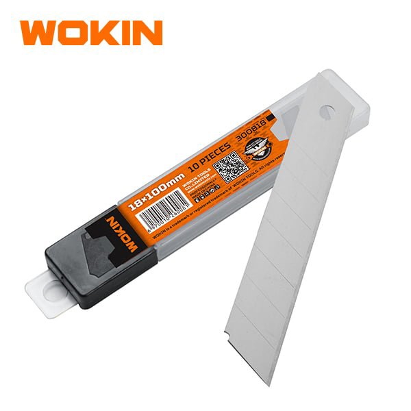 Wokin 300818, 18mm 10Pcs, Blade Set, Silver