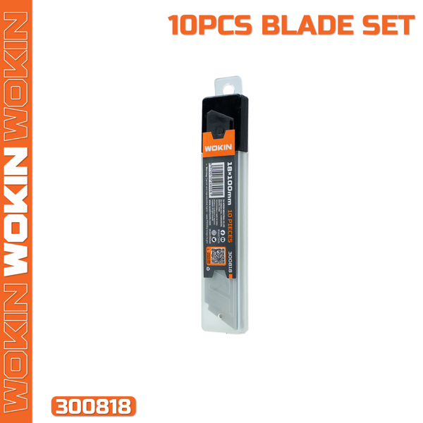 Wokin 300818, 18mm 10Pcs, Blade Set, Silver