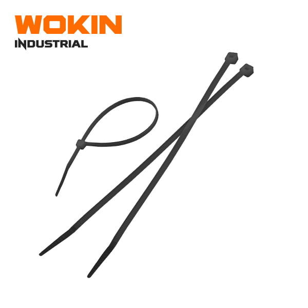 ხამუთი Wokin 651235, 3.6x370mm, 100 PCS Nylon Cable Tie, Black