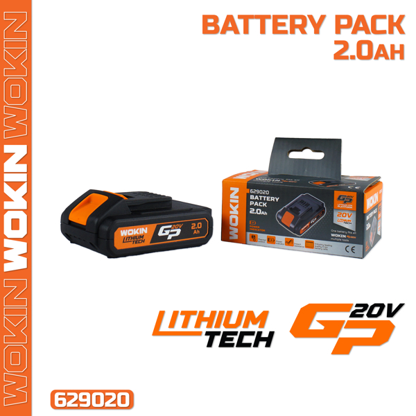 Wokin 629020, 20V, 2.0Ah, Lithium-Ion Battery Pack