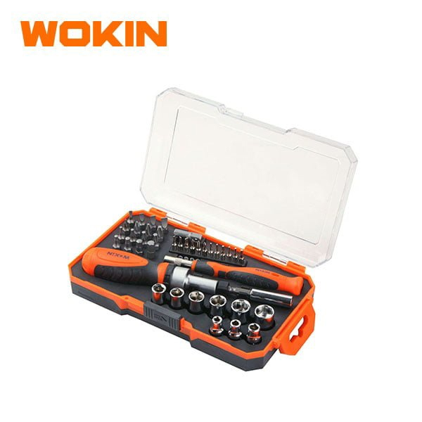 ქანჩის გასაღების ნაკრები Wokin 206842, 42Pcs Tool Set, Orange/Black