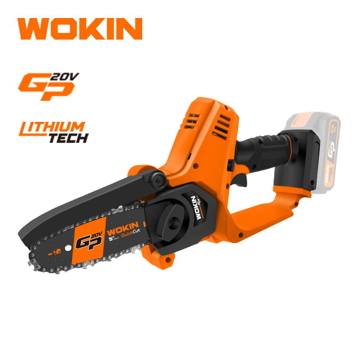 Wokin 624605, 120mm, 20V Cordless Chainsaw, Black/Orange