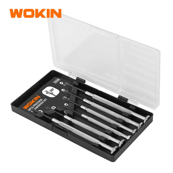 სახრახნისის ნაკრები Wokin 205806, 6Pcs Tool Set, PRECISION SCREWDRIVER SET Silver/Black