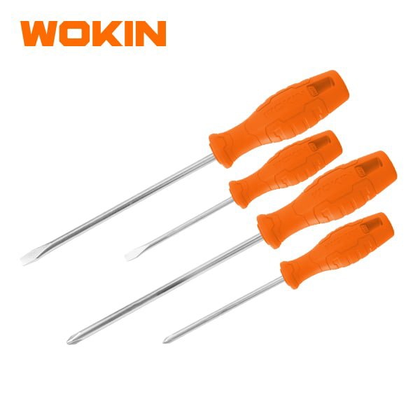 Wokin 202604, 4Pcs Tool Set, SCREWDRIVERS SET Orange