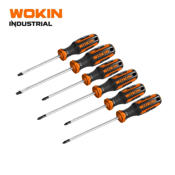 სახრახნისის ნაკრები Wokin 200806, 6Pcs Tool Set, SCREWDRIVER SET (INDUSTRIAL) Black/Orange