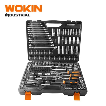 ხელსაწყოების ნაკრები Wokin 155815, 215Pcs Tool Set, Black/Silver