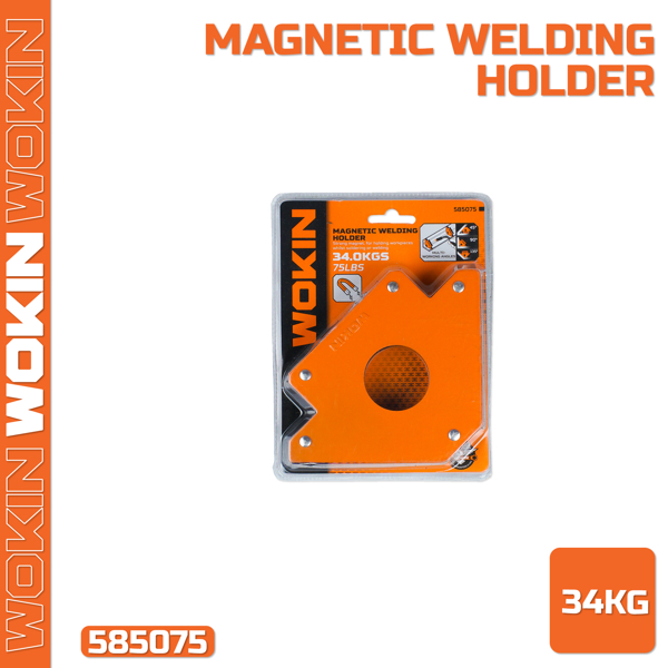 კუთხის მაგნიტური დამჭერი Wokin 585075, 75LBS, Magnetic Welding Holder, Orange