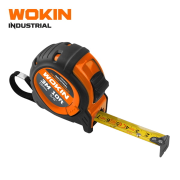 საზომი ლენტი Wokin 580838, 8M, Measuring Tape, Black/Orange