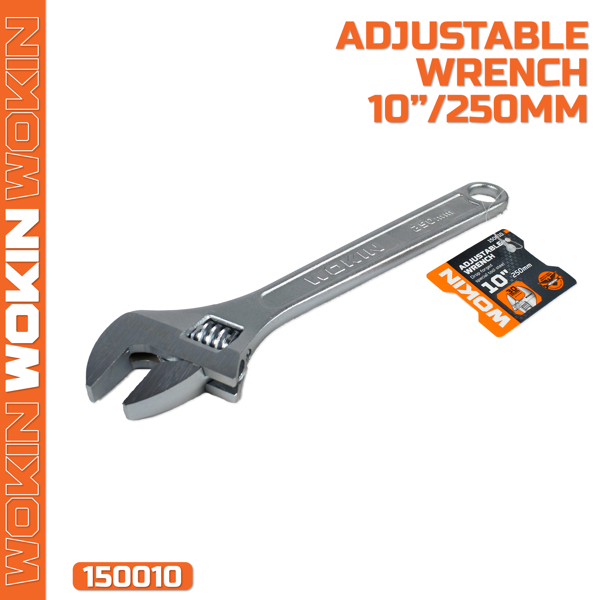 ქანჩის გასაღები Wokin 150010, 10", Adjustable Wrench, Silver