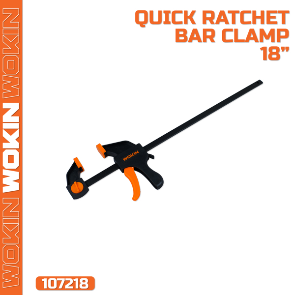 ჭახრაკი Wokin 107218, Quick Bar Clamp, Black/Orange