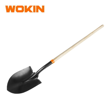 Wokin 577011, 1480mm STEEL SHOVEL WITH HANDLE, Black