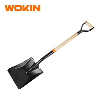 Wokin 577002, 1025mm STEEL SHOVEL WITH HANDLE, Black