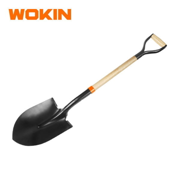 Wokin 577001, 1025mm STEEL SHOVEL WITH HANDLE, Black