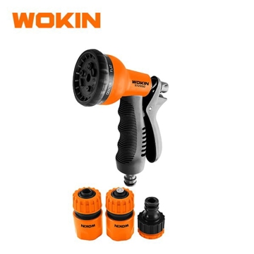 შემფრქვევი თოფის კომპლექტი Wokin 572950, Spray Gun Set, Black/Orange