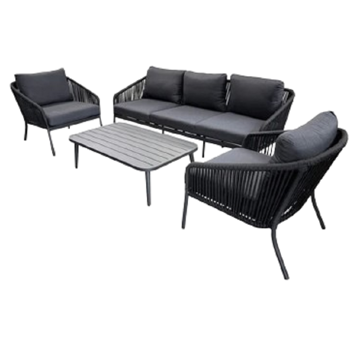 ბაღის ავეჯის ნაკრები OEM 17051445, Garden Furniture Set, Grey/Black