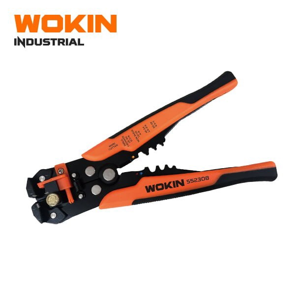 სადენის საფცქვნელი Wokin 552308, 200mm Auto Wire Stripper, Black/Orange