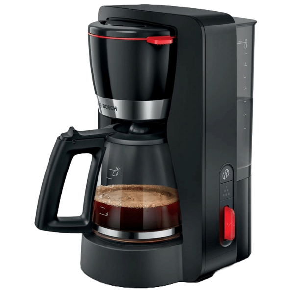 Bosch TKA4M233, 1200W, 1.4L, Coffee Machine, Black